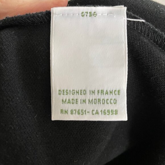 Lacoste Slvless Crew Nk Midi Cotton Sheath Dress Black Sz 42 - Picture 10 of 13